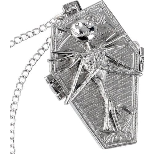 Cool Stylish Silver Quartz Pocket Watch Vintage Women Men Boys Children Pendant Necklace Gifts