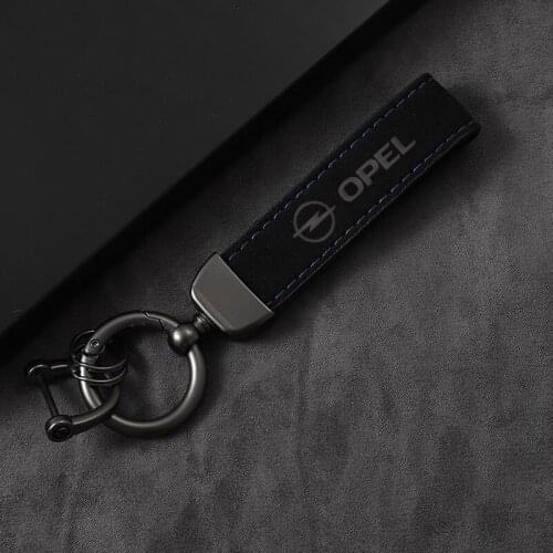 Fashion Leather Keychain Key Rings with car logo For OPEL Vauxhall Astra H Insignia J Vectra C Corsa Car Styling Accessories