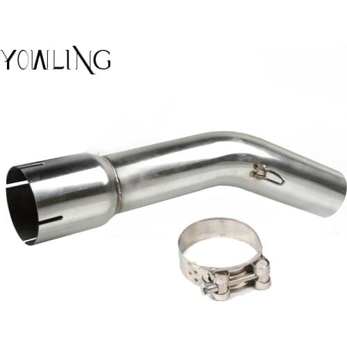 Motorcycle exhaust Clamp On Mid Pipe Eliminator Exhaust Pipe Muffler Connect Link Pipe Escape FOR Yamaha FZ1 FZ1000 2009-2014