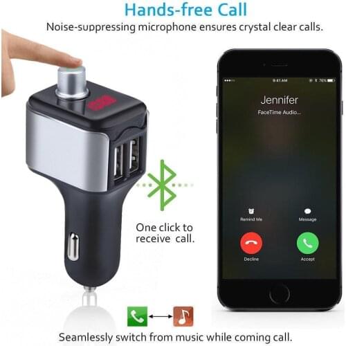 MP3 Player Bluetooth FM Transmitter Bluetooth Car Kit Handsfree FM Transmitter Radio MP3 Player USB Charger