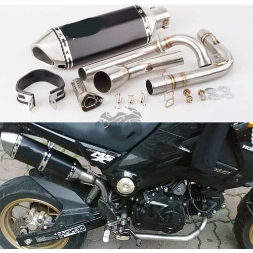 Motorcycle Modification Silver Steel Monster Horizontal Cylinder Monkey Msx125 Scorpio Exhaust Pipe