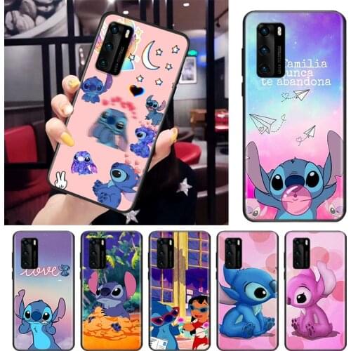 Stitch Abomination Little Monster For Huawei P Smart S Z Mate 40 RS 30 20 10 Pro Plus Lite 2019 2020 2021 Black Soft Phone Case