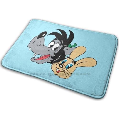 Nu , Pogodi! Mat Rug Carpet Anti-Slip Bedroom Entrance Door Mat Nu Pogodi Well Just You Wait Ну Погоди Wolf Волк Hare Bunny