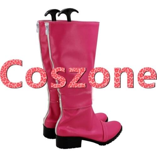 Uchu Sentai Kyuranger Hero series 08 DX Aquila Eagle Pink Cosplay Shoes Boots Halloween Carnival Cosplay Costume Accessories