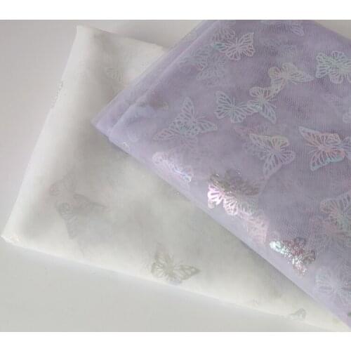 One meter Quality gauze fabric Printing and dyeing Butterfly tissu Dress window screen sofa laying material