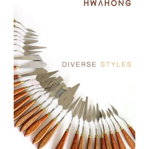 Original Korean Hwahong Oil Painting Knife Professional Set Gouache Blade Stainless Steel Oil Painting Scraper