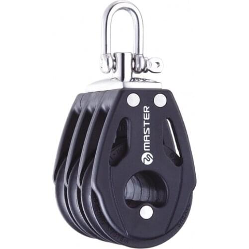 Sailboat Dinghy 29mm 1 1/8" Triple Swivel Shackle Block Windrider Block Small Boat Block Master BB-0205F