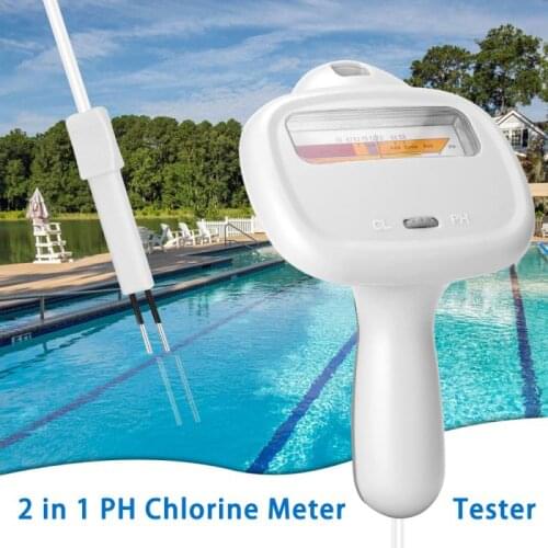 PH Chlorine Meter Tester 2 In 1 Testers Water Quality Testing Device Measuring For Pool Aquarium Drinking Water Without Battery