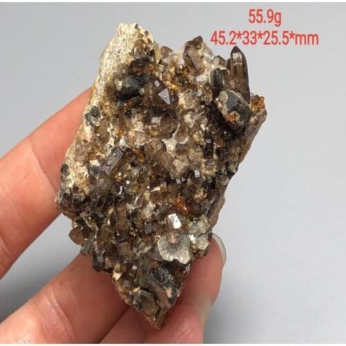 13.3g-64.7g100% natural garnet, smoked crystal, mica mineral stone, home decoration, healing energy teaching collection ornament