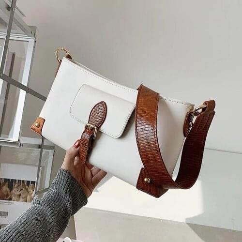 Simple PU Leather Crossbody Bags For Women 2020 Autumn Trend Branded Shoulder Bag Ladies Luxury Handbag and Purse
