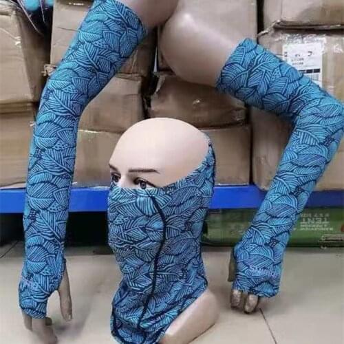 2021 Summer New Shimanos Fishing Scarf and Ice Silk Arm Sleeve Set Cooling and Anti-UV Cycling Bandana Magic Scarf Good Quality