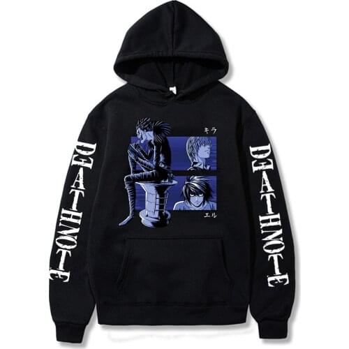 Anime Death Note Sweatshirts Hooded Pullover Women Men Ryuk Harajuku Long Sleeve Hoodie Hip Hop Sweatshirt Tops