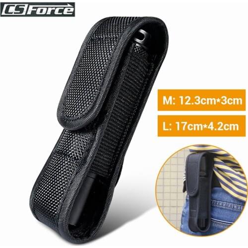 Tactical Molle Flashlight Pouch LED Torch Flashlight Holster Bag Outdoor Work Hunting Camping Hiking Multitool Flashlight Pouch