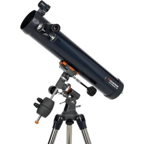 Celestron 76/700 AstroMaster 76 EQ Astronomical Telescope 1.25-inch adjustable steel tripod, high magnification, HD