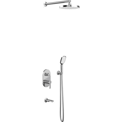 Teska Amos Chrome Three Way Bathroom Handshower Set