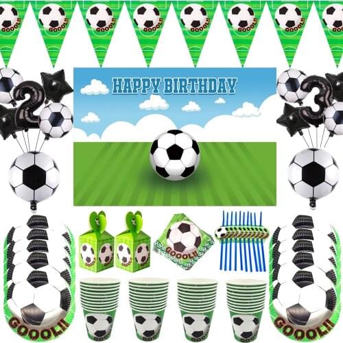 World Cup Theme Party Supplies Football Soccer Party Decorations For Kids Disposable Cups Plates Straws Tableware Football Party