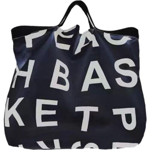 Letters Pattern Canvas Printing Vintage Handbag Youth Ladies Simple Versatile Bag Fashion Exquisite Shopping Bag