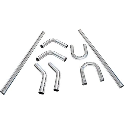 Exhaust Pipe Straight & Bend Kit 2.25" Universal Stainless Steel T-304 DIY Custom Mandrel