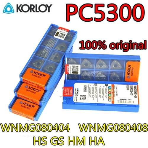 WNMG080404 WNMG080408 HS GS HM HA PC5300 100% original KORLOY Carbide insert Processing: stainless steel and steel, etc
