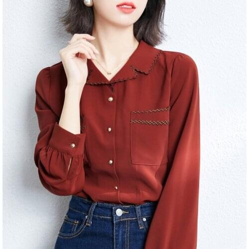 Wtianyuw Red Blouses