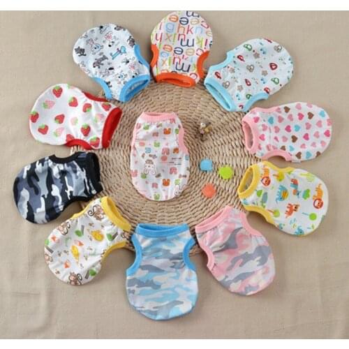 2020 Cartoon Printed Cotton Pet Dog Vest Puppy Clothes Cat Dog Shirts Small Dogs Summer And Autumn Apparel Cute Pet Dogs Product