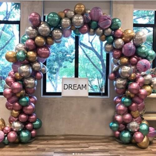 10pcs 12inch Metallic Chrome latex Balloons Transparent Silver Confetti Ball Wedding Birthday Rose gold Latex Party Decor kid