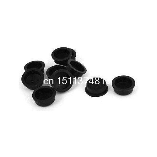 10 Pcs 12mm Dia Waterproof Cover Cap Case Black for Round Head Rocker Switch