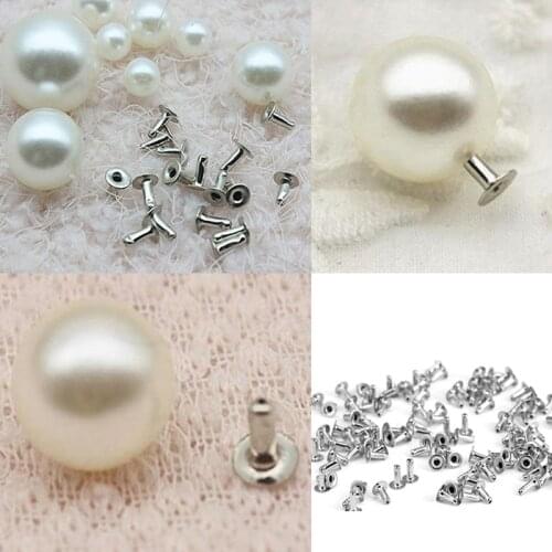 100PCS/ 80PCS/ 60PCS/ 40PCS/30PCS Fashion DIY pearl Cap Rivets Craft Repair pearl Knitting Lace Hair Clothing Accessories
