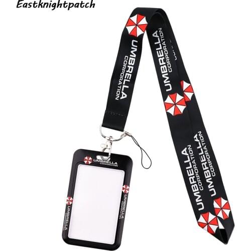 12pcs/lot E3239 Umbrella Necklack Lanyard Key Gym Strap Multifunction Mobile Phone With Card Holder Cover For Movie Fan