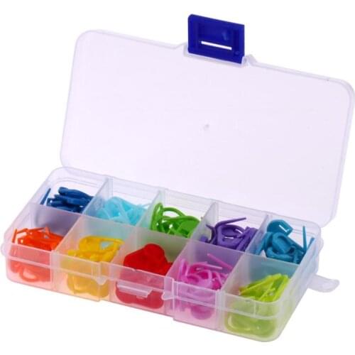 120pcs/Box 10 Colors Knitting Accessories Crochet Locking Stitch Markers