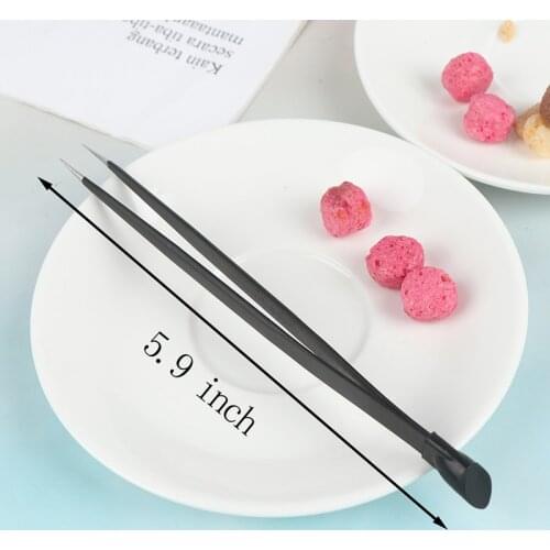 2 Heads Straight Nail Tweezers With Silicone Pressing Head Metal Nails Tools2 Colors