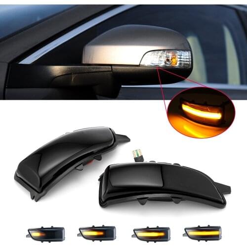 2PCS Dynamic Turn Signal Light LED Side Wing Rearview Mirror Light Sequential Blinker Indicator Lights For Volvo S40 S60 S80 C30