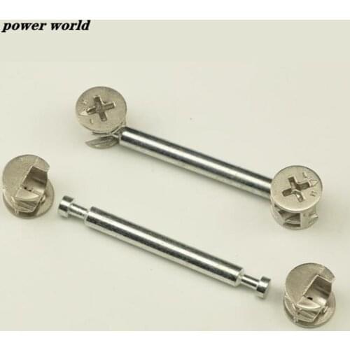 2pcs/lot Furniture hardware thickened double head connection double head iron eccentric connection fastening connection