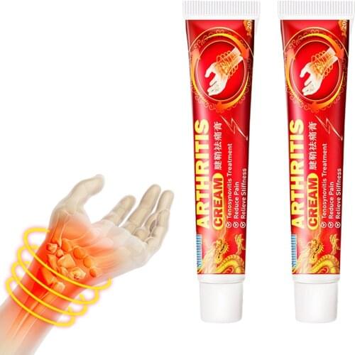 2 Pieces Tendonitis Arthritis Treatment Ointment Hand Wrist Massage Cream for Finger Pain Relieving 20g