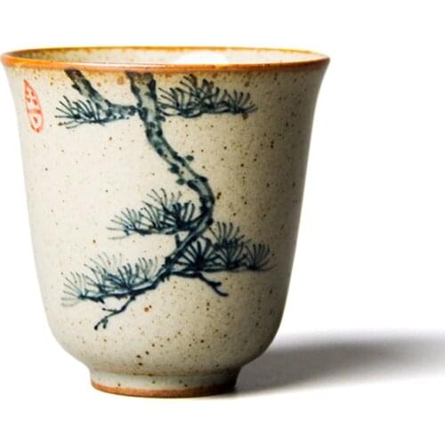 4 Style Hand Painted Pine Pottery Jingdezheng Water Cups Beautiful Tea Cup Set Orchid Teaware Plum Coffee Mugs For Tea Ceremony