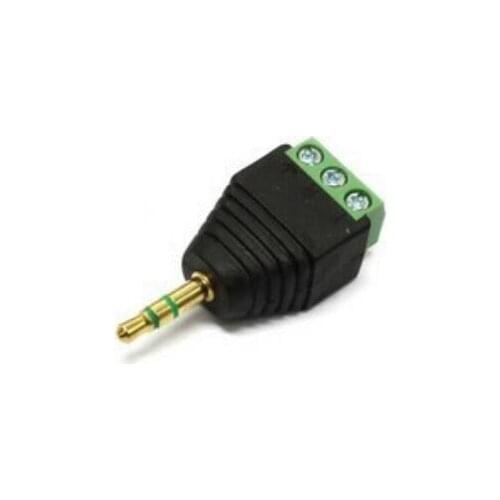 5PCS 3.5mm stereo plug to terminal bolock with audio