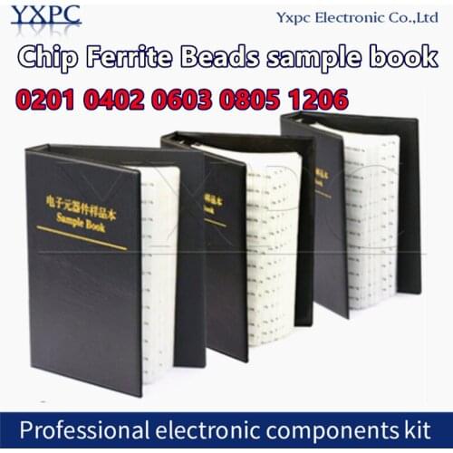 20/22/25values 0201 0402 0603 0805 1206 Chip Ferrite Beads Ferrite bead magnetic Laminated sheet magnetic beads sample book