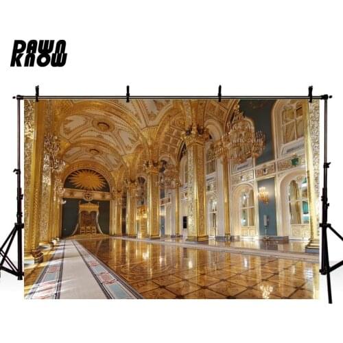 DAWNKNOW Indoor Photography Background Luxurious Castle Photographic Backdrops Wedding Photocall Photo Studio Props lv2715