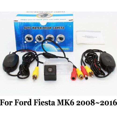 For Ford Fiesta MK6 2008~2016 / RCA AUX Wired Or Wireless / CCD Night Vision / HD Wide Lens Angle / Car Rear View Camera