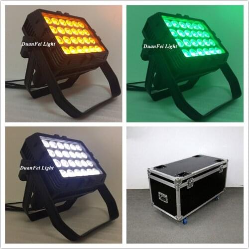 Flycase) 6lot led outdoor rgbw wash led city light 24x10w rgbw 4in1 led wall washer city color led ip65 stage washer