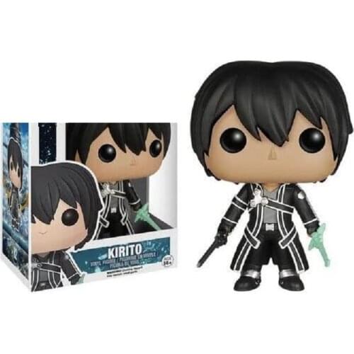 Funko Pop Animation Sword Art Online Kirito 82# Japanese Anime 10cm Cartoon Vinyl Action Figure Toys