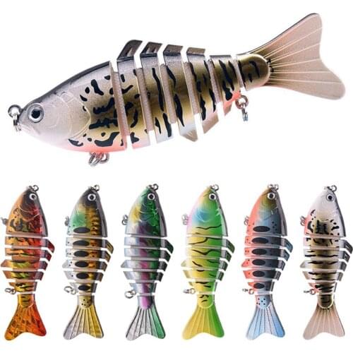 HENGJIA 10cm Fishing Lures Multi Jointed Swimbait Sinking Wobblers Bass Isca Crankbait Hard Bait Fishing Tackle