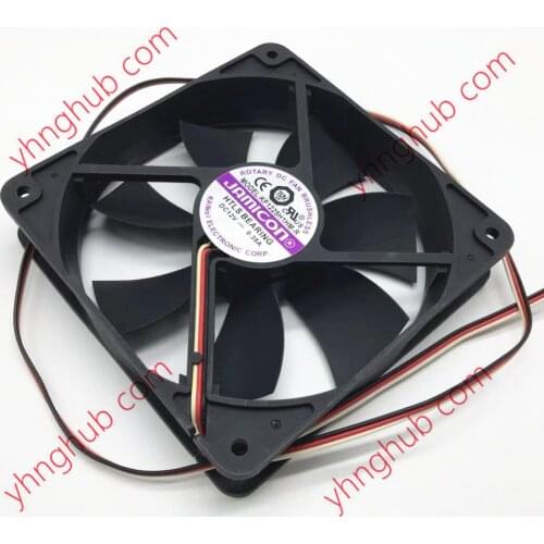 Jamicon KF1225H1HM-R DC 12V 0.35A 120x120x25mm 3-Wire Server Cooling Fan