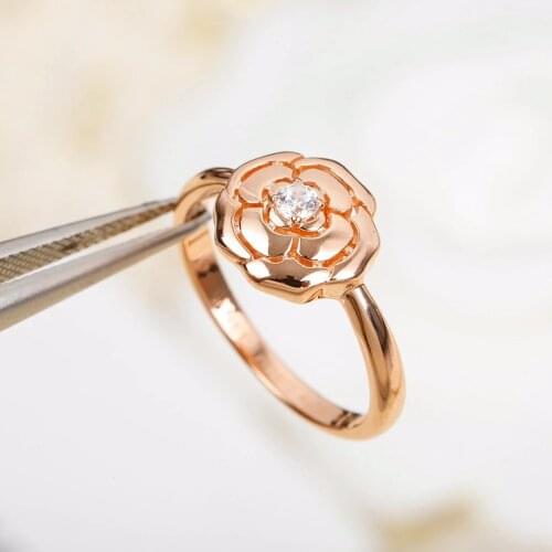 Top Popular Brands Pure 925 Sterling Silver For Women Jewelry Top Quality Ring Silver Wedding Flower Ring Engagement Flower Ring