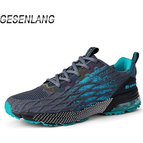 Mens Air Cushion Sneakers Running Shoes Outdoor Sports Walking Lightweight Breathable Anti-Slip Cushioned Fashion Male Trainers