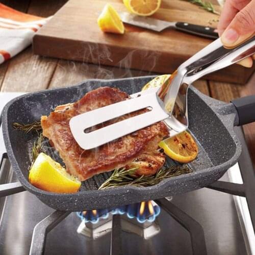 Non-Stick Fried Fish Shovel Multifunctional Pizza Steak Kitchen Barbecue Grilling Anti-scalding Tong Cooking Tools for Kitchen