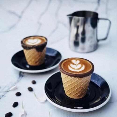 Biscuit Ice Cream Cone Wafer Cookie Making Edible Coffee Cup Machine WT/8613824555378