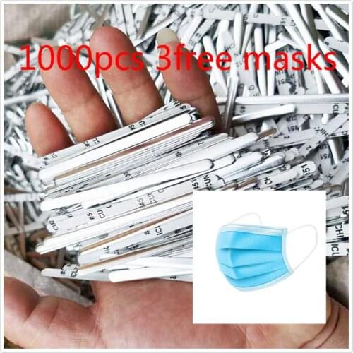 Mask Nose Bridge Dedicated DIY Aluminum Strip Flat Free Wire Making Accessorie Craft Doublesided Tape DIY Handmade Making Mask