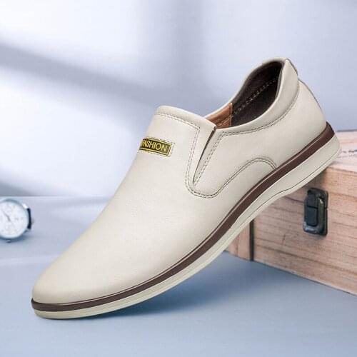 Mens Casual Shoes Comfortable Breathable Genuine Leather Mens Shoes Summer Autumn Soft-soled Lazy Luxury Loafers High Quality