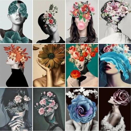 DIY Frame Oil Painting By Numbers Women Acrylic Unique Gift On Canvas Wall Art Picture By Numbers Girl For Living Room